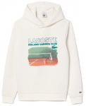 Meeste dressipluus Lacoste Edition Roland Garros Club Hoodie - Valge