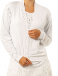 Naiste tennisejakk Lucky in Love Macram&eacute; Core Bomber Jacket Women - Valge