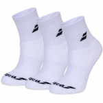 Tennisesokid Babolat Quarter 3 Pairs Pack Socks - Valge
