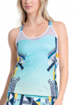 Naiste tennisetopp Lucky in Love Cool Urbana Tank W/Bra - Sinine