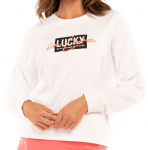 Naiste tennisejakk Lucky in Love Core Signature Lucky In Love Pullover - Valge