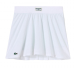 Naiste tenniseseelik Lacoste Pleat Back Ultra-Dry Tennis Skirt with Contrast Shorts - Valge