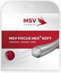 Tennisekeeled MSV Focus Hex Soft (12 m) - Punane