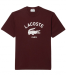 Meeste T-s&auml;rk Lacoste Signature Print Cotton - Pruun