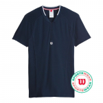 Meeste tennisepolo Wilson Players Seamless Zip Henley 2.0 - Sinine