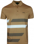 Meeste tennisepolo BOSS Paddy Tape Print - Pruun