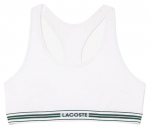 Topp Lacoste Centered Logo Stretch Cotton Bra - Valge