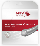 Tennisekeeled MSV Focus Hex Plus 25 (12 m) - Valge