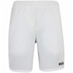 Meeste tennise&scaron;ortsid BOSS x Matteo Berrettini Stretch-Poplin Shorts with Contrast Logo - Valge