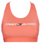 Topp Tommy Hilfiger Mid Intensity Graphic Racer Bra - Roosa
