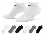 Tennisesokid Nike Everyday Plus Cushioned Training No-Show Socks 6P - Mitmev&auml;rviline
