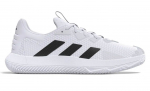 Meeste tennisejalatsid Adidas SoleMatch Control Clay - Must, Valge