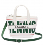 Lacoste L.12.12 Coated Mini Canvas Tote Bag - Valge