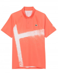 Meeste tennisepolo Lacoste Tennis x Novak Djokovic On Court - Oranž