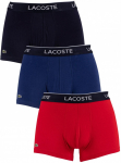 Meeste Bokserid Lacoste Casual Cotton Stretch Boxer 3P - navy blue/red/navy blue