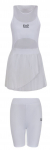 Naiste tennisekleit EA7 Woman Jersey Dress - Valge