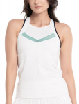 Naiste tennisetopp Lucky in Love Cool Urbana V.I.P. Tank w/Bra - Valge