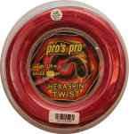 Tennisekeeled Pro's Pro Hexaspin Twist (200 m) - Punane