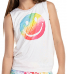 T&uuml;drukute T-s&auml;rk Lucky in Love Novelty Print All Smiles Tie Back Tank - Mitmev&auml;rviline