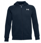 Poiste džemper Under Armour Boys' UA Rival Cotton Full Zip Hoodie - academy/onyx white