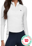 Naiste T-s&auml;rgid (pikkade k&auml;istega) Wilson Brentwood Half-Zip Longsleeve - Valge