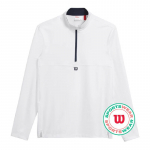 Meeste T-s&auml;rk Wilson Elevate Performance 1/2 Zip - Valge