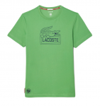 Meeste T-s&auml;rk Lacoste Ultra-Dry Sport Roland Garros Edition Tennis T-Shirt - Roheline