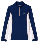 Naiste tennisejakk Lacoste Slim Fit Quarter-Zip Sweatshirt - Sinine