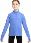 T&uuml;drukute T-s&auml;rk Nike Kids Dri-Fit Long Sleeve 1/2 Zip - Sinine