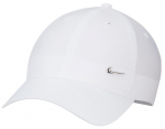 Tennisem&uuml;ts Nike Dri-Fit Club Unstructured Metal Swoosh Cap - Valge