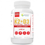 WISH Pharmaceutical Vitamin K2 Mk-7 200mcg + D3 100mcg in MCT oil 60 caps