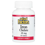 Natural Factors Iron Chelate 25 mg 90 tab