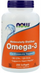 Now Foods Omega-3 Molecularly Distilled 200 softgels