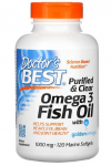 Doctor's Best Purified & Clear Omega 3 Fish Oil with Goldenomega 1000 mg 120 softgels