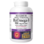 Natural Factors RxOmega-3 with Vitamin D3 900 mg 150 softgels