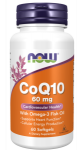 Now Foods CoQ10 60 mg with Omega-3 60 softgels