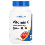 Nutricost Vitamin C With Rose Hips 30 caps