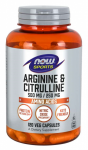 Now Foods Arginine & Citrulline 500 mg / 250 mg 120 vcaps