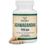 Double Wood Supplements Ashwagandha 20:1 Extract 500 mg 120 caps