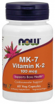 Now Foods MK-7 Vitamin K-2 100 mcg 60 vcaps