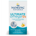 Nordic Naturals Ultimate Omega-D3 1280 mg Lemon 120 softgels