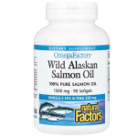 Natural Factors Wild Alaskan Salmon Oil 1000 mg 90 softgels