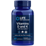 Life Extension Vitamins D and K with Sea-Iodine 60 caps