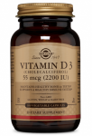 Solgar Vitamin D3 (Cholecalciferol) 55 mcg (2200 iu) 100 vcaps