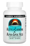 Source Naturals Acetyl L-Carnitine & Alpha-Lipoic Acid 650 mg 60 tab