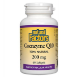 Natural Factors Coenzyme Q10 100 % Natural 200 mg 60 softgels