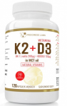 Progress Labs Vitamin K2 MK-7 200mcg + D3 4000IU 100mcg In MCT Oil 120 softgels