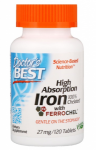 Doctor's Best High Absorption Iron with Ferrochel 27 mg 120 tab