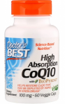 Doctor's Best High Absorption CoQ10 with BioPerine 100 mg 60 vcaps