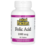 Natural Factors Folic Acid 1000 mcg 90 tab